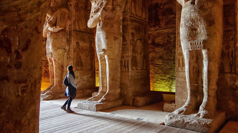 Inside Ramses II temple in Abu Simbel